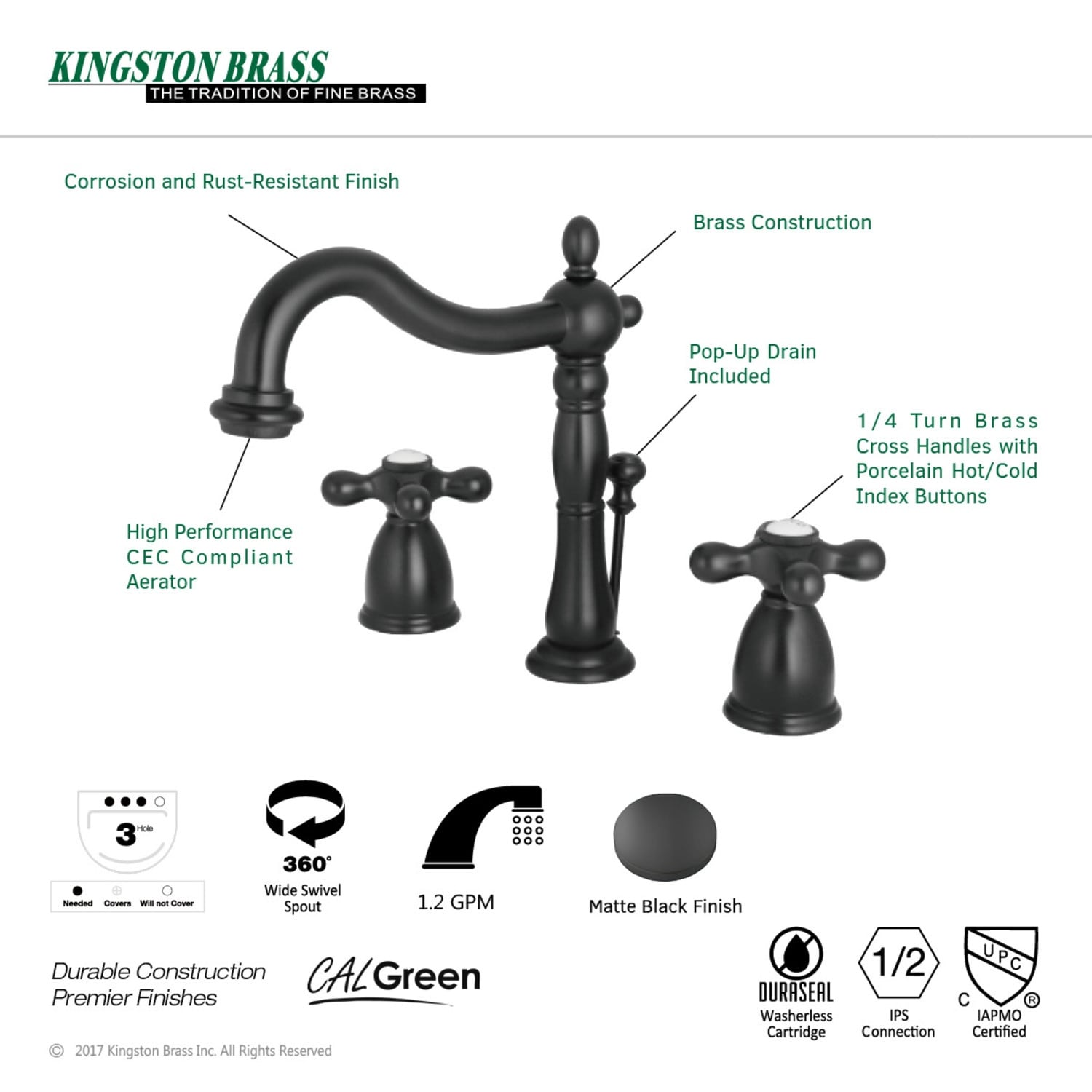 Heritage 8 in. Widespread Bathroom Faucet