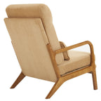 High Back Solid Wood Armrest Backrest Leisure Chair Accent Chair