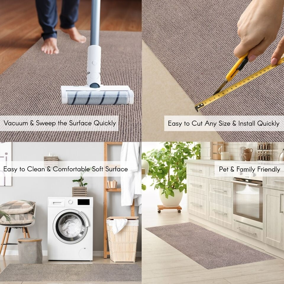 High-Quality Indoor/Outdoor Custom Size Carpet Runner Rug with Non-Slip PVC Backing 36'' wide x your choice of lenght