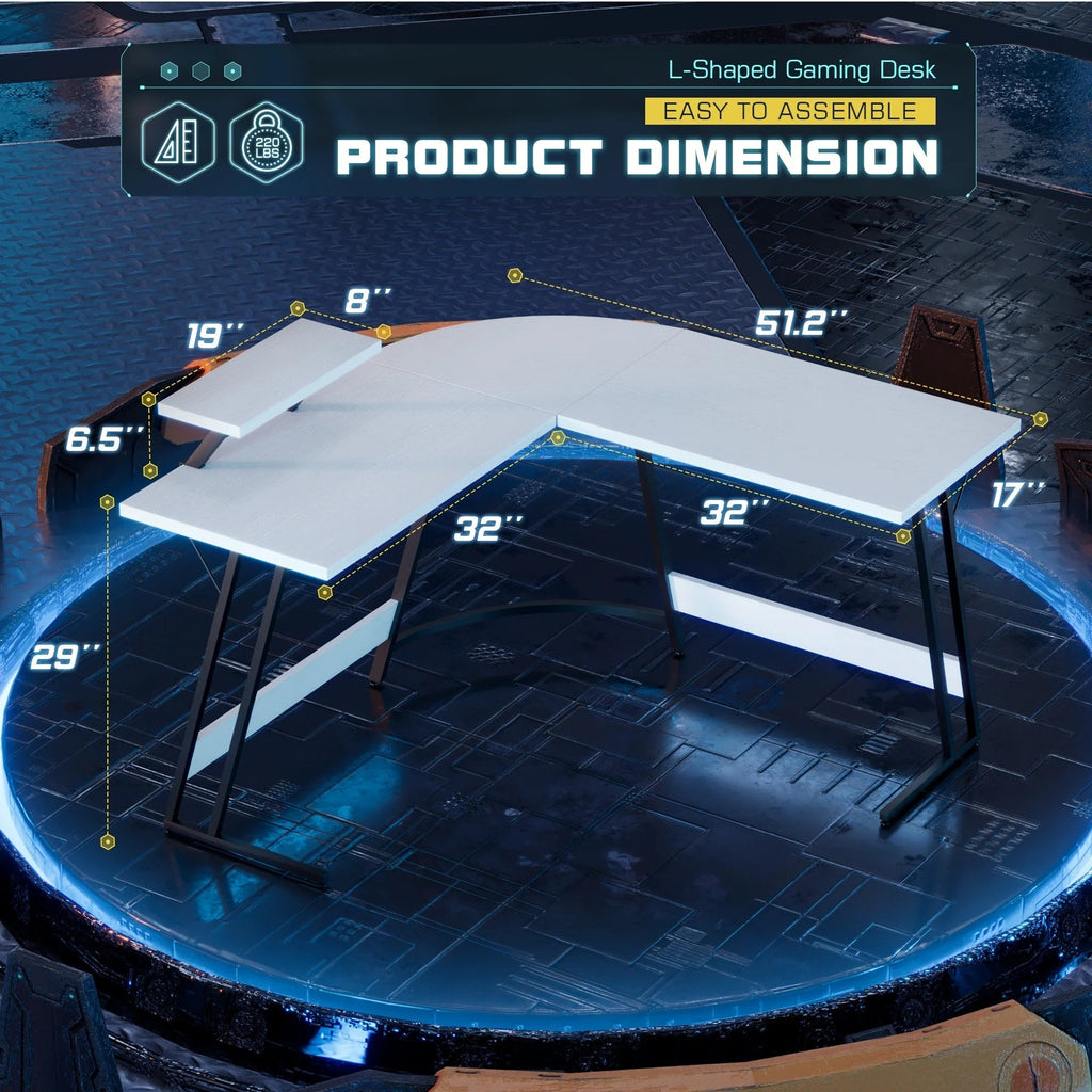 Homall L-Shaped Gaming Desk Computer Corner Desk Office Writing Desk