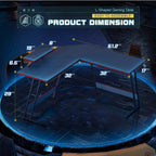 Homall L-Shaped Gaming Desk Computer Corner Desk Office Writing Desk