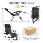 Homall Patio Zero Gravity Chair Lawn Lounge Chair with Pillow Set of 2