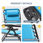 Homall Patio Zero Gravity Chair Lawn Lounge Chair with Pillow Set of 2