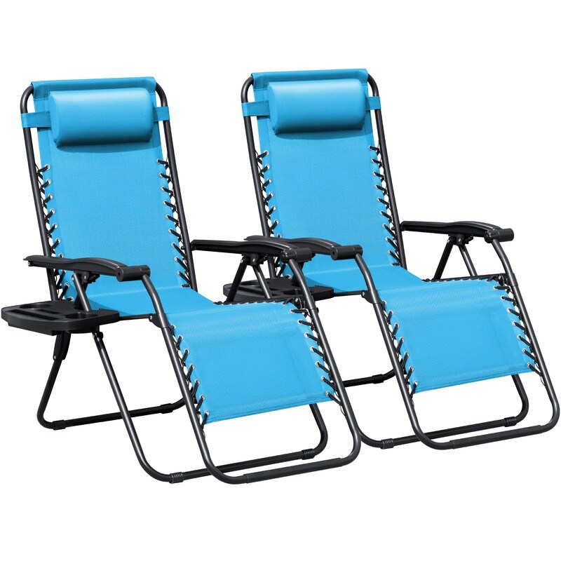 Homall Patio Zero Gravity Chair Lawn Lounge Chair with Pillow Set of 2