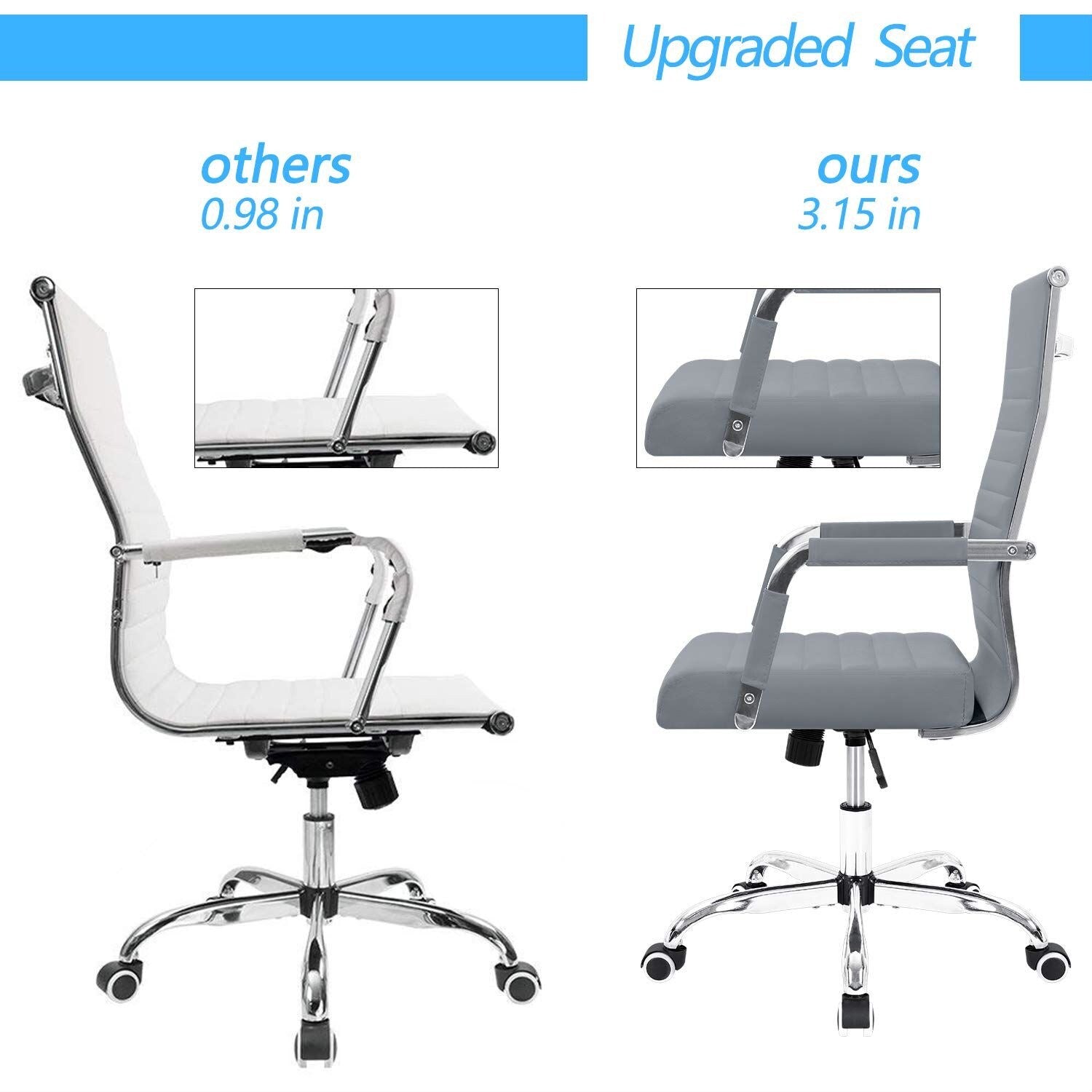 Homall Ribbed Office Chair Computer Desk Chair