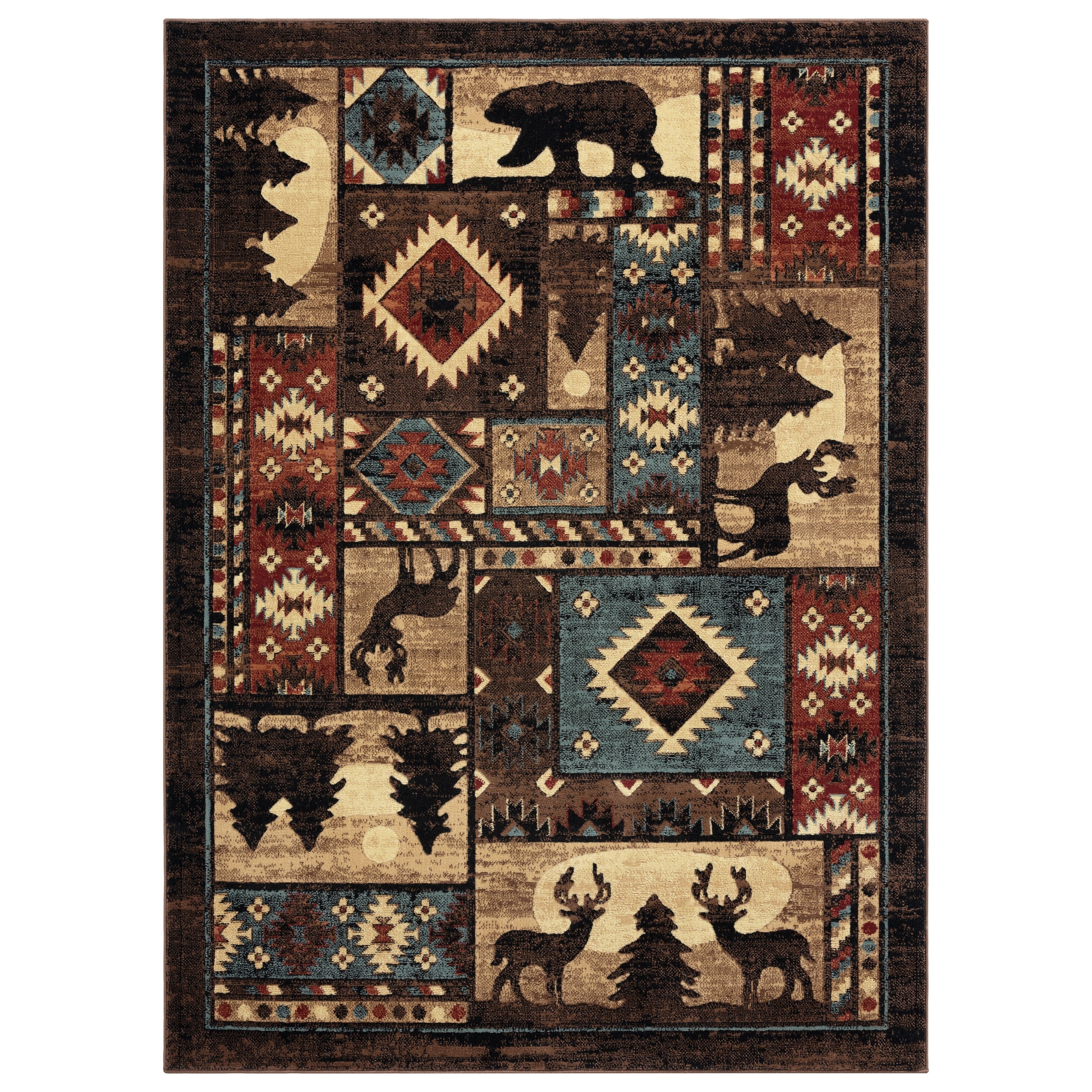 Home Dynamix Buffalo Bear Rustic Area Rug