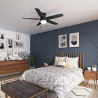 Hunter 52 Anisten Low Profile Ceiling Fan with LED Light and Pull Chain - Modern, Contemporary, Transitional