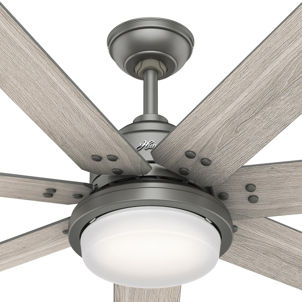Hunter WiFi Whittington Ceiling Fan with LED Light, Handheld Remote - Windmill - Industrial, Farmhouse, Rustic - SMART FAN!