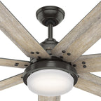 Hunter WiFi Whittington Ceiling Fan with LED Light, Handheld Remote - Windmill - Industrial, Farmhouse, Rustic - SMART FAN!