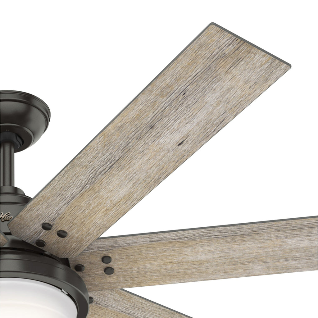 Hunter WiFi Whittington Ceiling Fan with LED Light, Handheld Remote - Windmill - Industrial, Farmhouse, Rustic - SMART FAN!
