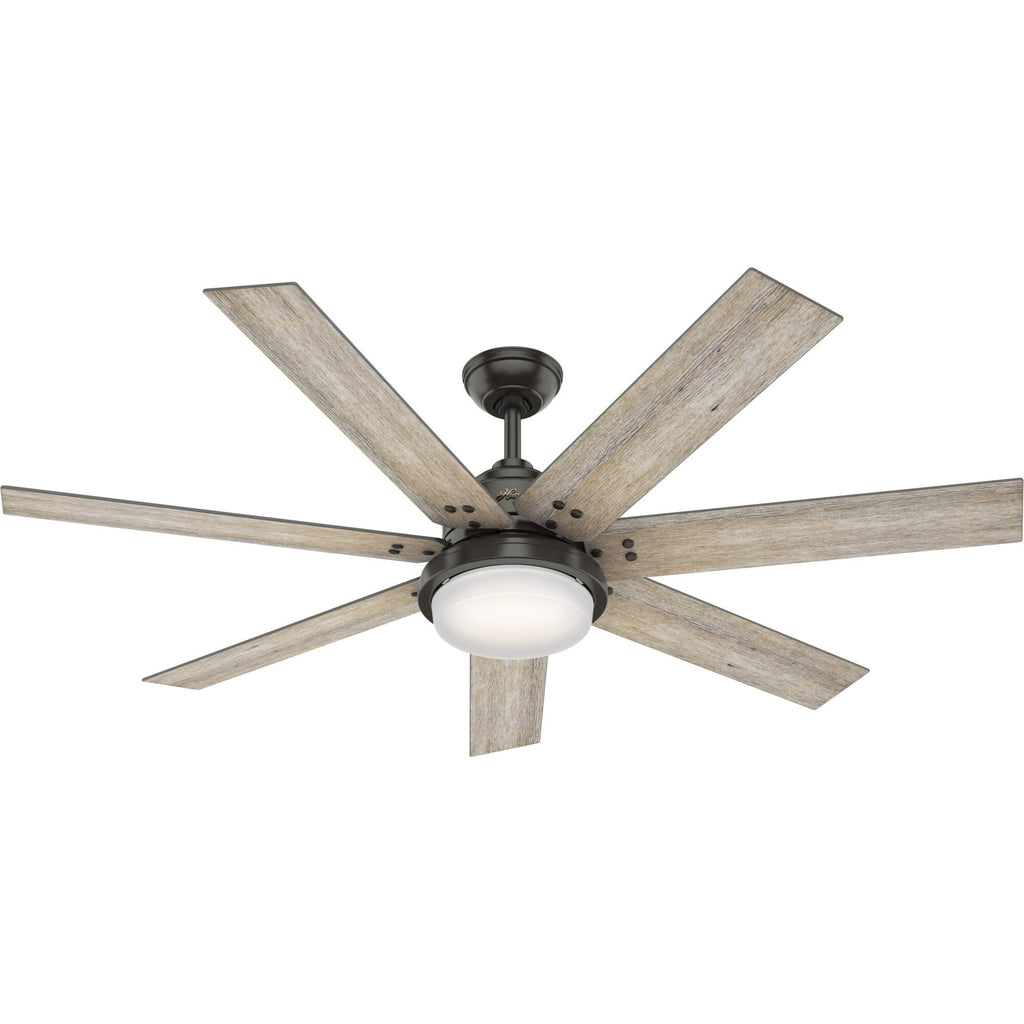 Hunter WiFi Whittington Ceiling Fan with LED Light, Handheld Remote - Windmill - Industrial, Farmhouse, Rustic - SMART FAN!