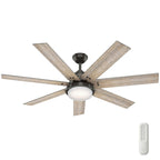 Hunter WiFi Whittington Ceiling Fan with LED Light, Handheld Remote - Windmill - Industrial, Farmhouse, Rustic - SMART FAN!