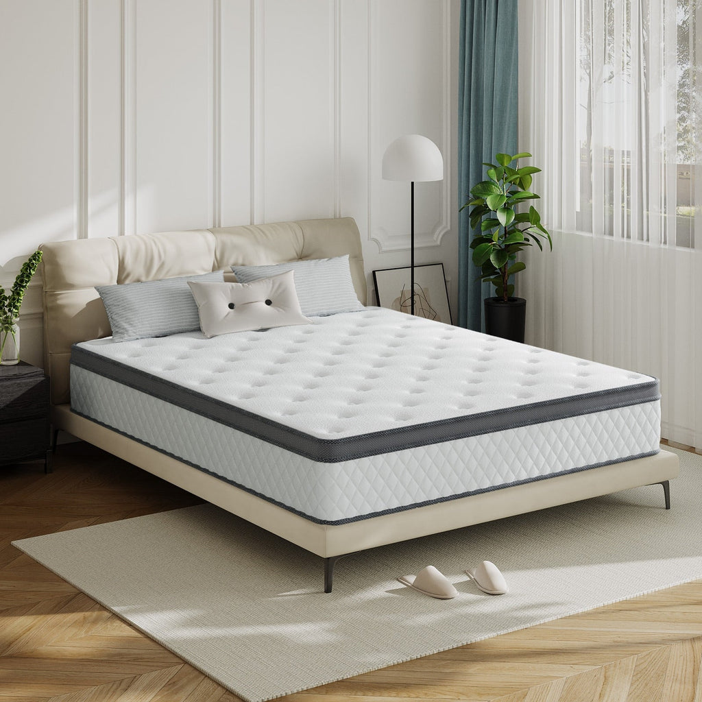 SweDrea 12 in. Medium Hybrid Memory Foam Mattress with CertiPUR-US and Oeko-TEX , Featuring Bamboo Charcoal Absorption.