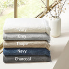 INK+IVY Atlas Cotton Dobby Slub 6 Piece Towel Set