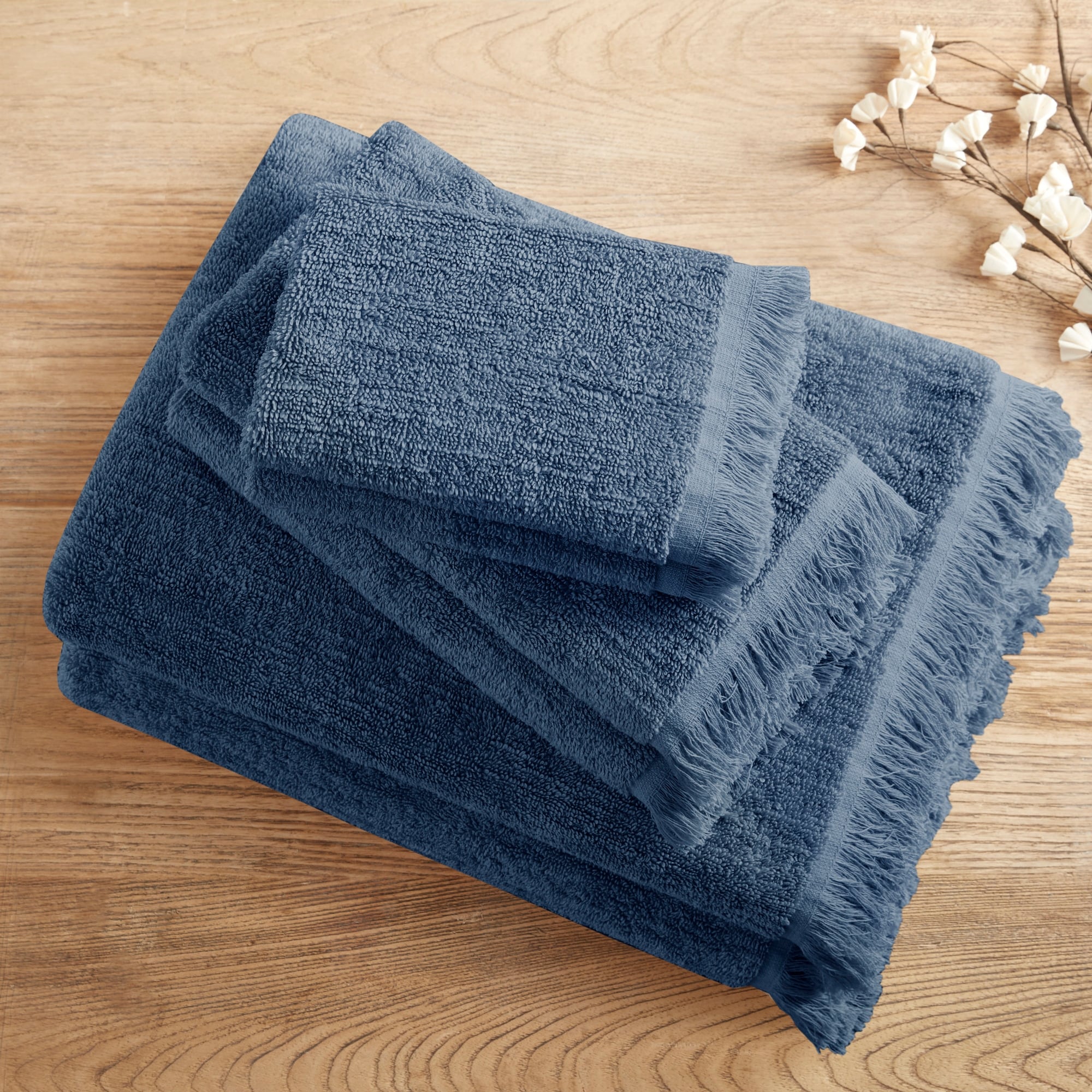 INK+IVY Atlas Cotton Dobby Slub 6 Piece Towel Set