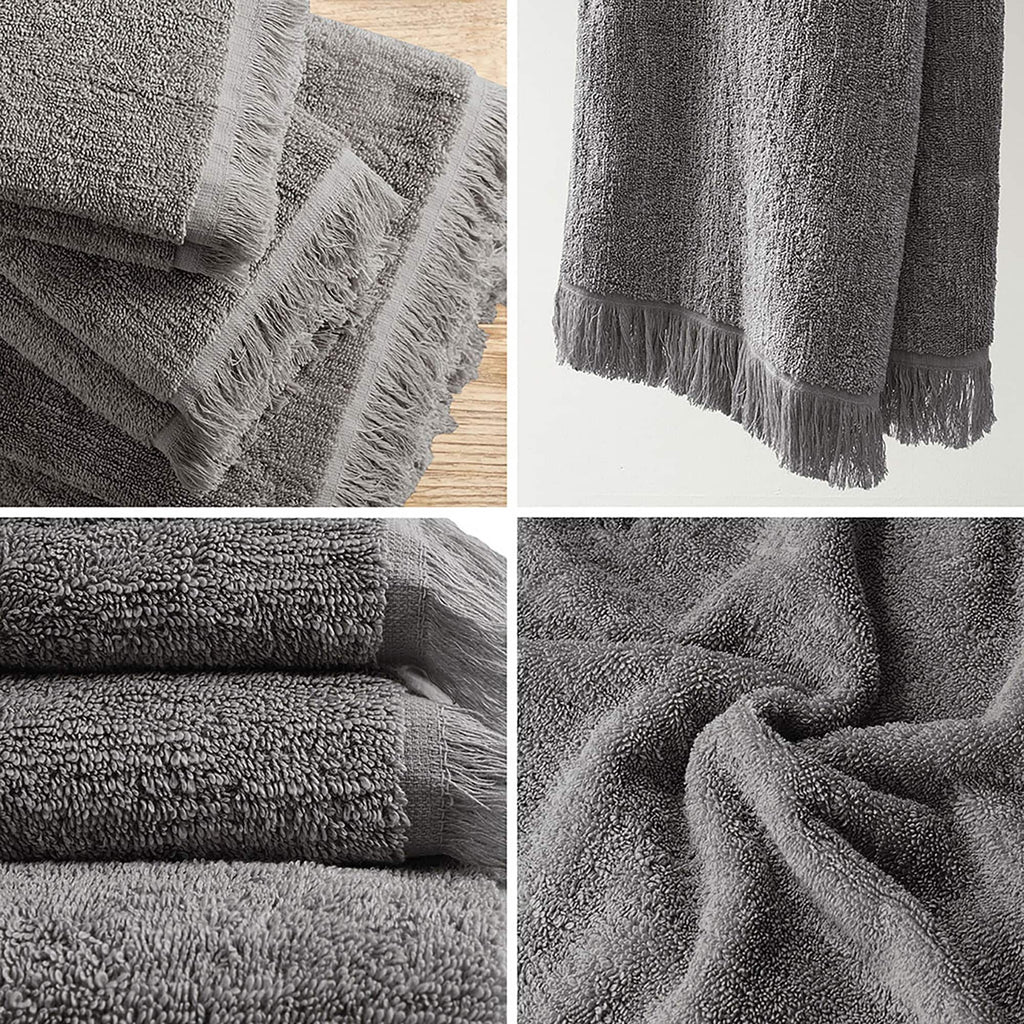 INK+IVY Atlas Cotton Dobby Slub 6 Piece Towel Set