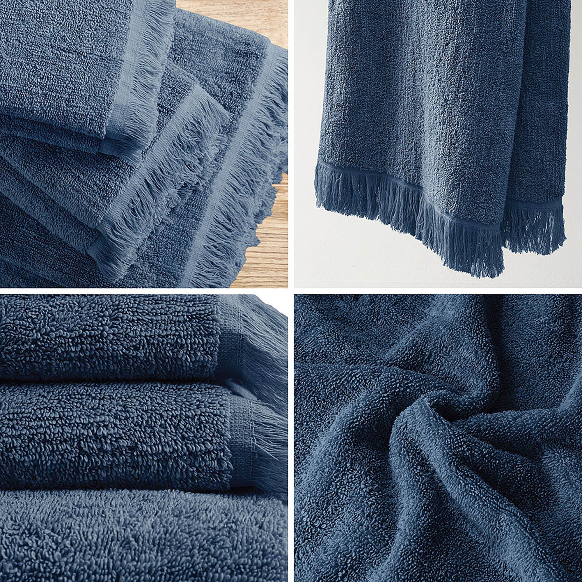 INK+IVY Atlas Cotton Dobby Slub 6 Piece Towel Set