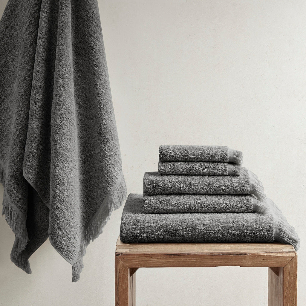 INK+IVY Atlas Cotton Dobby Slub 6 Piece Towel Set