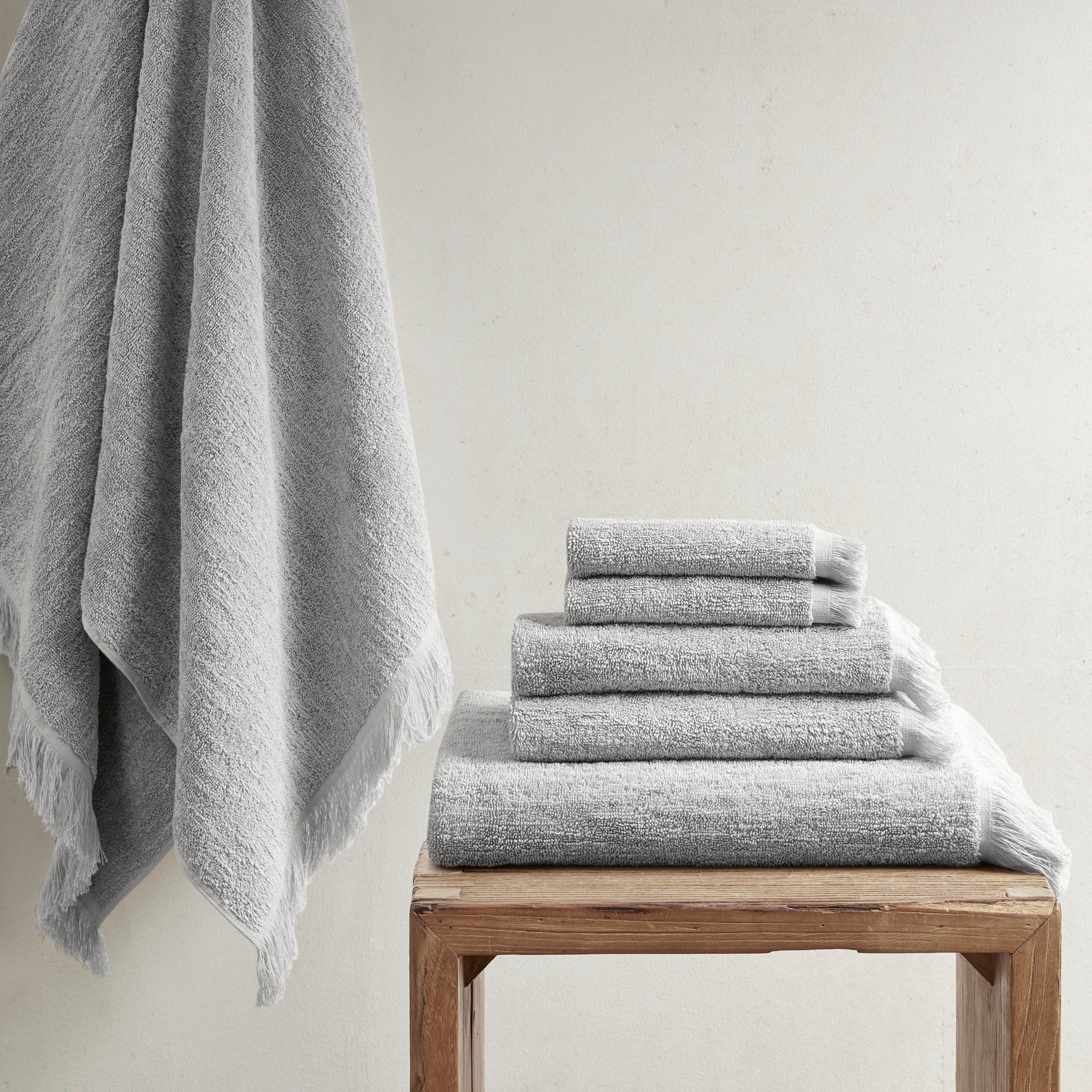 INK+IVY Atlas Cotton Dobby Slub 6 Piece Towel Set