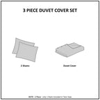 INK+IVY Mila 3 Piece Cotton Duvet Cover Set with Chenille Tufting