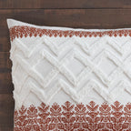 INK+IVY Mila 3 Piece Cotton Duvet Cover Set with Chenille Tufting