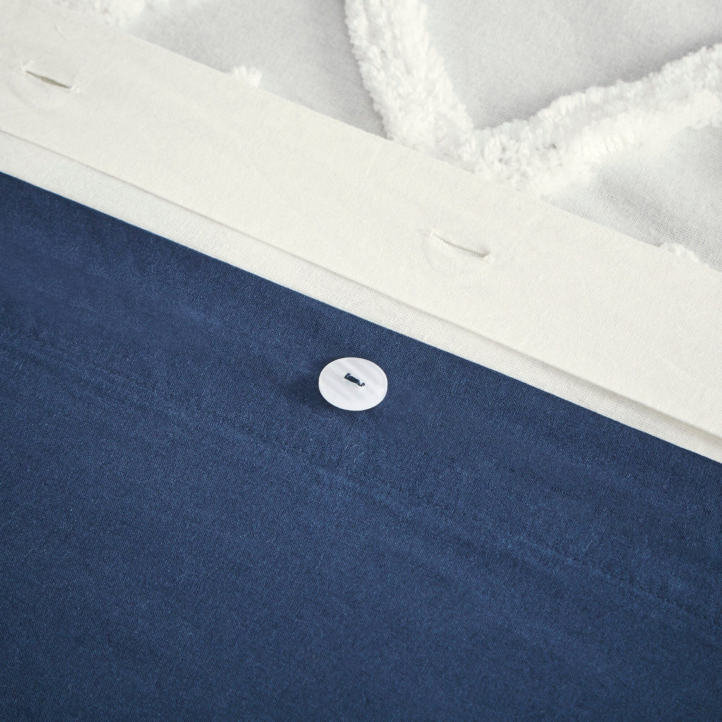 INK+IVY Mila 3 Piece Cotton Duvet Cover Set with Chenille Tufting