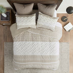 INK+IVY Mila 3 Piece Cotton Duvet Cover Set with Chenille Tufting