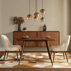 INK IVY Nola Upholstered Dining Side Chairs with Cutout Back design (Set of 2)