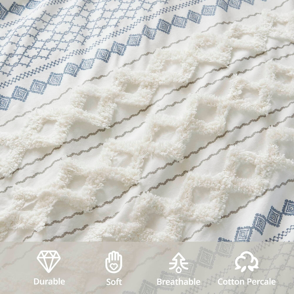 INK+IVY Imani Cotton Printed Comforter Set with Chenille