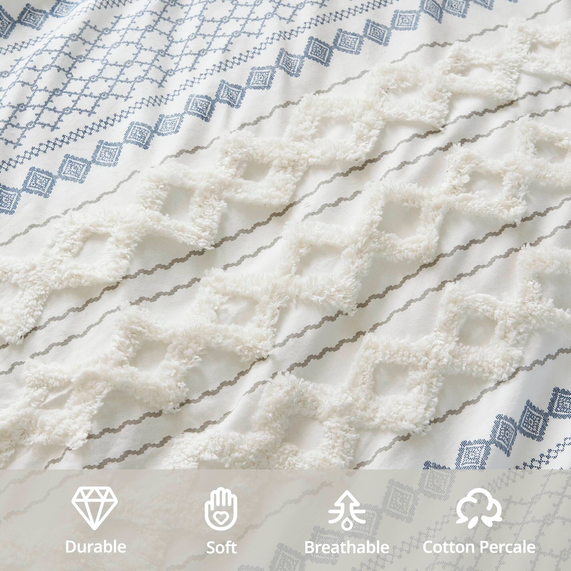 INK+IVY Imani Cotton Printed Comforter Set with Chenille