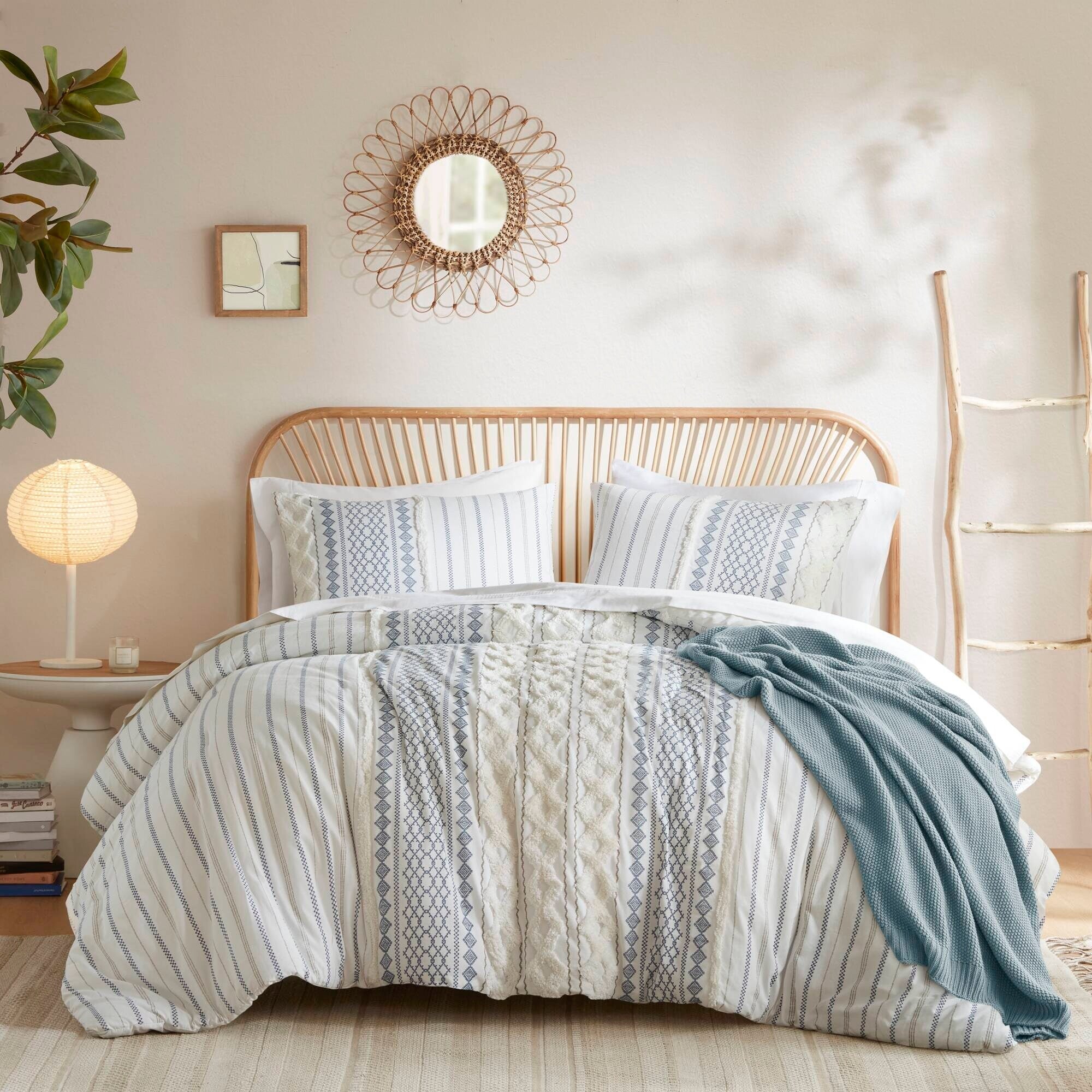 INK+IVY Imani Cotton Printed Comforter Set with Chenille