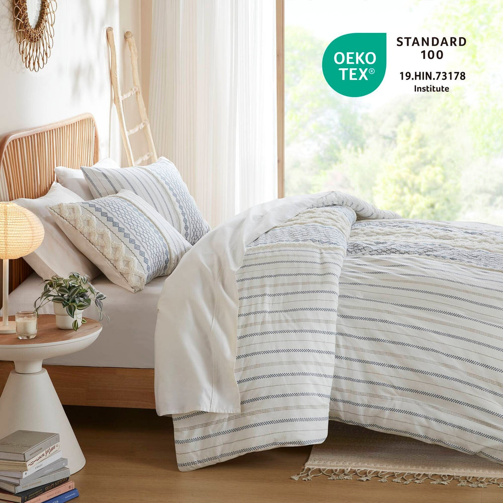 INK+IVY Imani Cotton Printed Comforter Set with Chenille