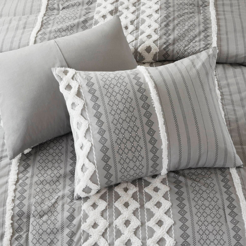 INK+IVY Imani Cotton Printed Comforter Set with Chenille