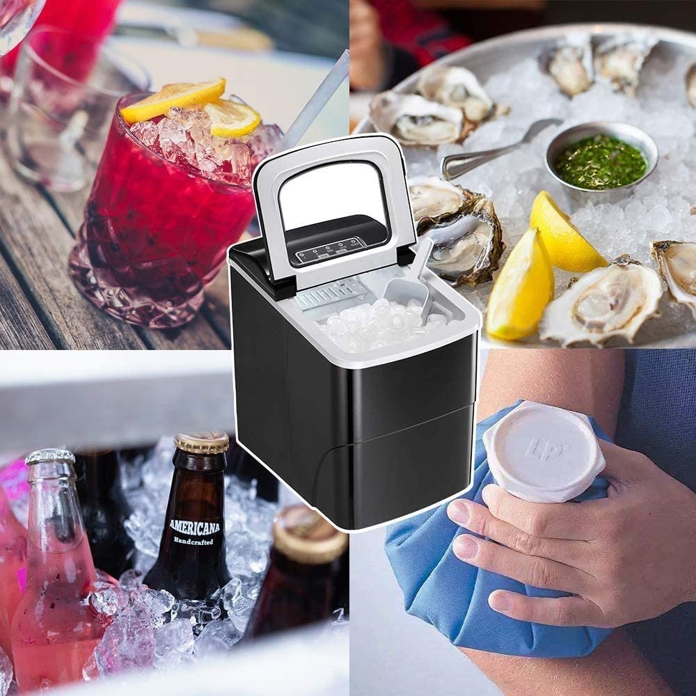 Ice Maker Machine Countertop-Portable Ice Cube Makers 26 lbs in 1 hrs