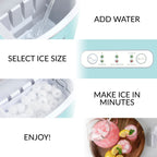 Igloo 26-Pound Automatic Self-Cleaning Portable Countertop Ice Maker Machine With Handle, Aqua