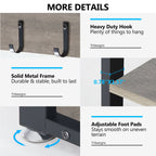 Entryway Coat Rack Shoe Bench Set, Industrial Hall Tree Coat Shoe Rack