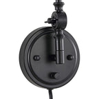 WINGBO Industrial Swing Arm Wall Sconce with Metal Shade,2-Pack...