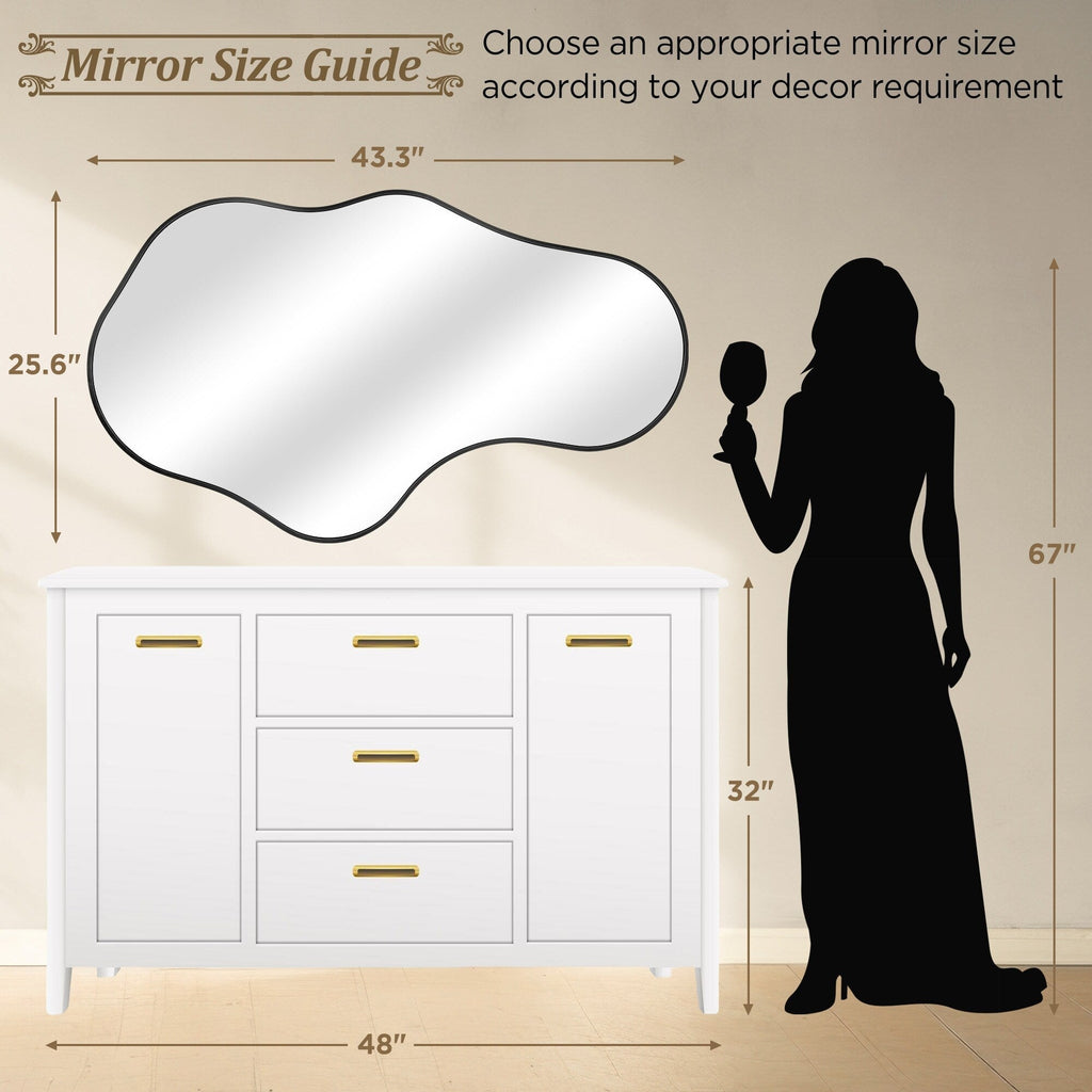 Irregular Wall Mirror Decorative Asymmetrical Wall Mirror