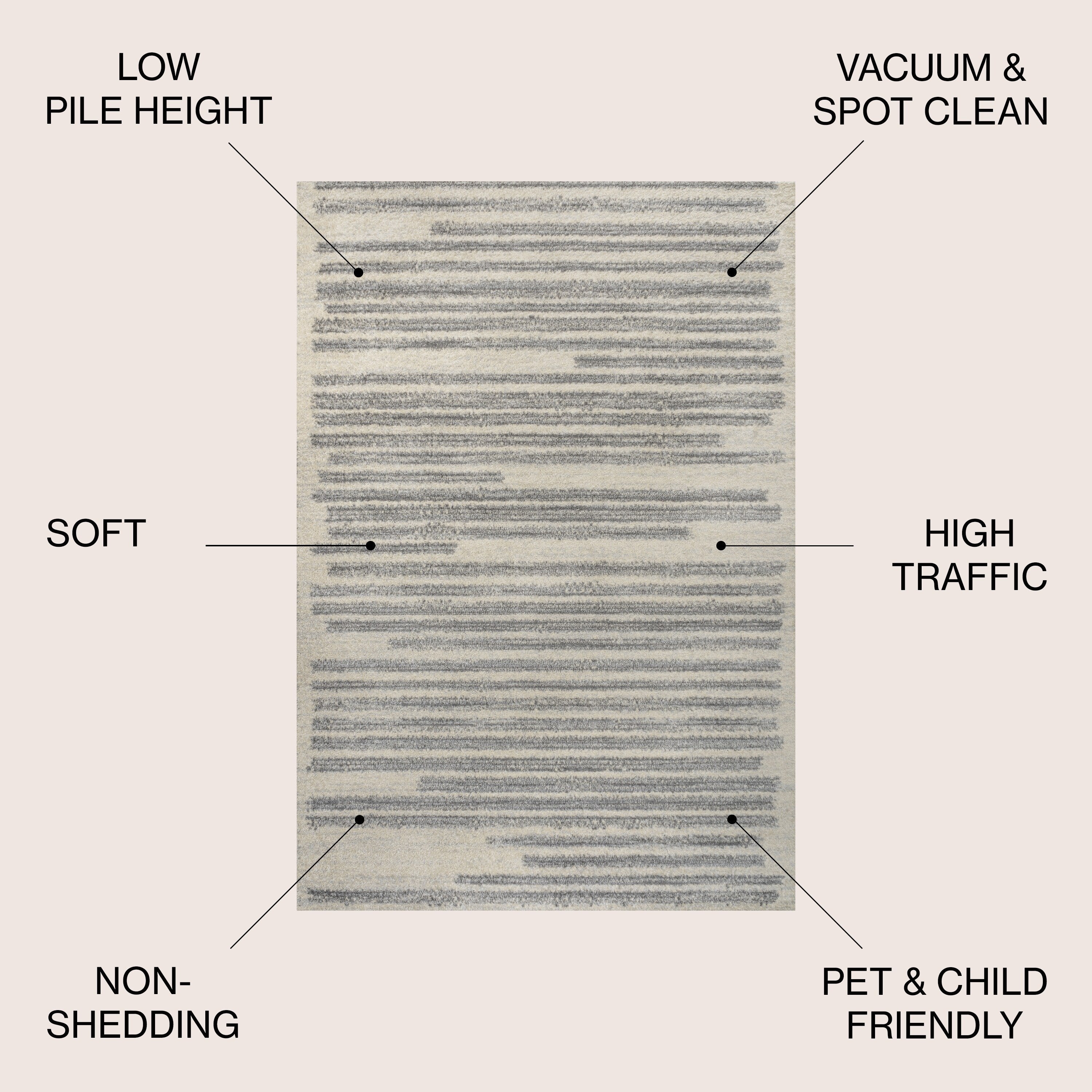 JONATHAN Y Aksil Modern Berber Stripe Area Rug