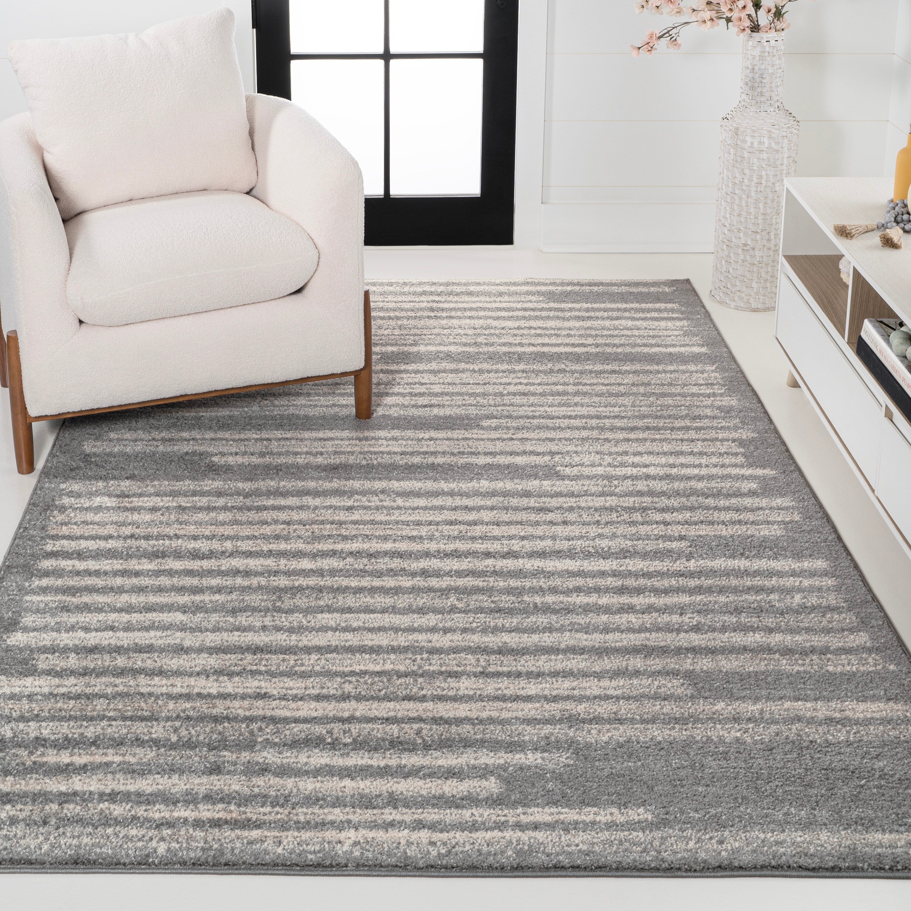 JONATHAN Y Aksil Modern Berber Stripe Area Rug