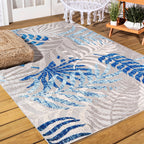 JONATHAN Y Aydin Palm Leaves Indoor/Outdoor Area Rug