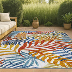 JONATHAN Y Aydin Palm Leaves Indoor/Outdoor Area Rug