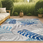 JONATHAN Y Aydin Palm Leaves Indoor/Outdoor Area Rug