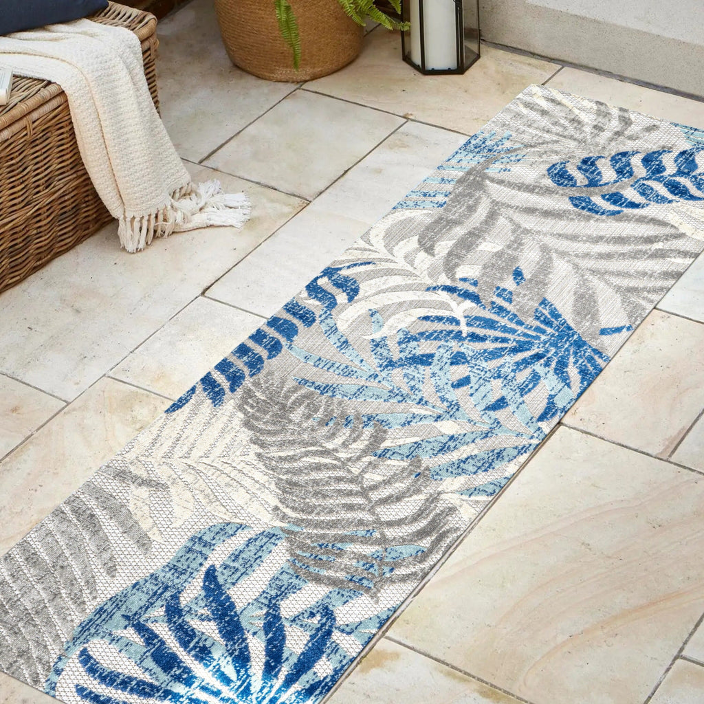 JONATHAN Y Aydin Palm Leaves Indoor/Outdoor Area Rug
