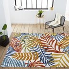 JONATHAN Y Aydin Palm Leaves Indoor/Outdoor Area Rug