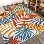 JONATHAN Y Aydin Palm Leaves Indoor/Outdoor Area Rug