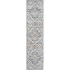 JONATHAN Y Brandy Bohemian Medallion Low-Pile Machine-Washable Cream/Terra Area Rug