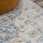 JONATHAN Y Brandy Bohemian Medallion Low-Pile Machine-Washable Cream/Terra Area Rug