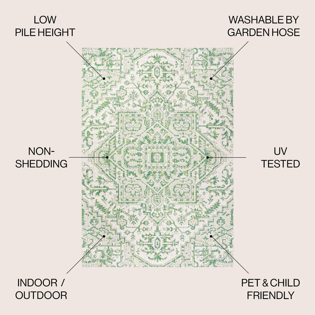 JONATHAN Y Charleston Medallion Indoor/Outdoor Area Rug