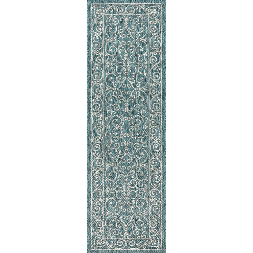 JONATHAN Y Filigree Textured Weave Indoor/Outdoor Area Rug